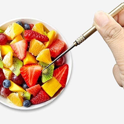 LOT OF 17:OUTDOOR CAMPING PICNIC STAINLESS STEEL TOOTHPICK PORTABLE KEYCHAIN,NEW
