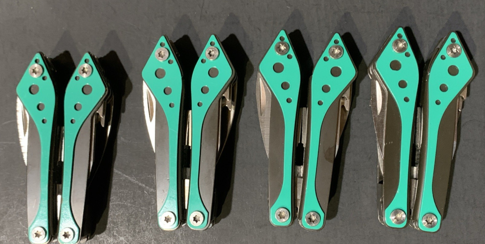 CABELA’S Multi Tool Stainless Tool Knife Teal Lot Of 4 NEW