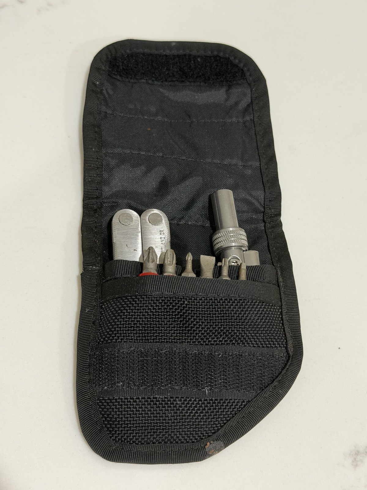 Vintage Leatherman Pocket Survival Tool PST w/TOOL ADAPTER, Bit set & Pouch
