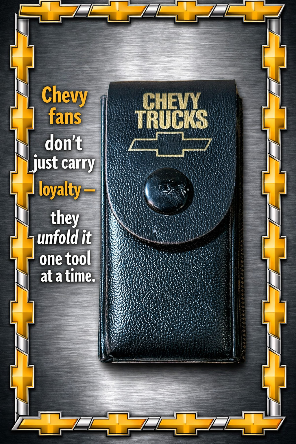 Vintage Chevy Lover’s Multi tool with Case — Both Marked Chevy