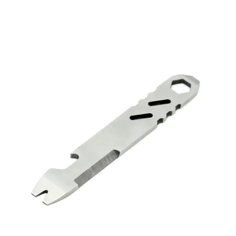 Mini EDC Pry Bar Multi Tool Bottle Opener Hex Wrench Keychain Bike Repair