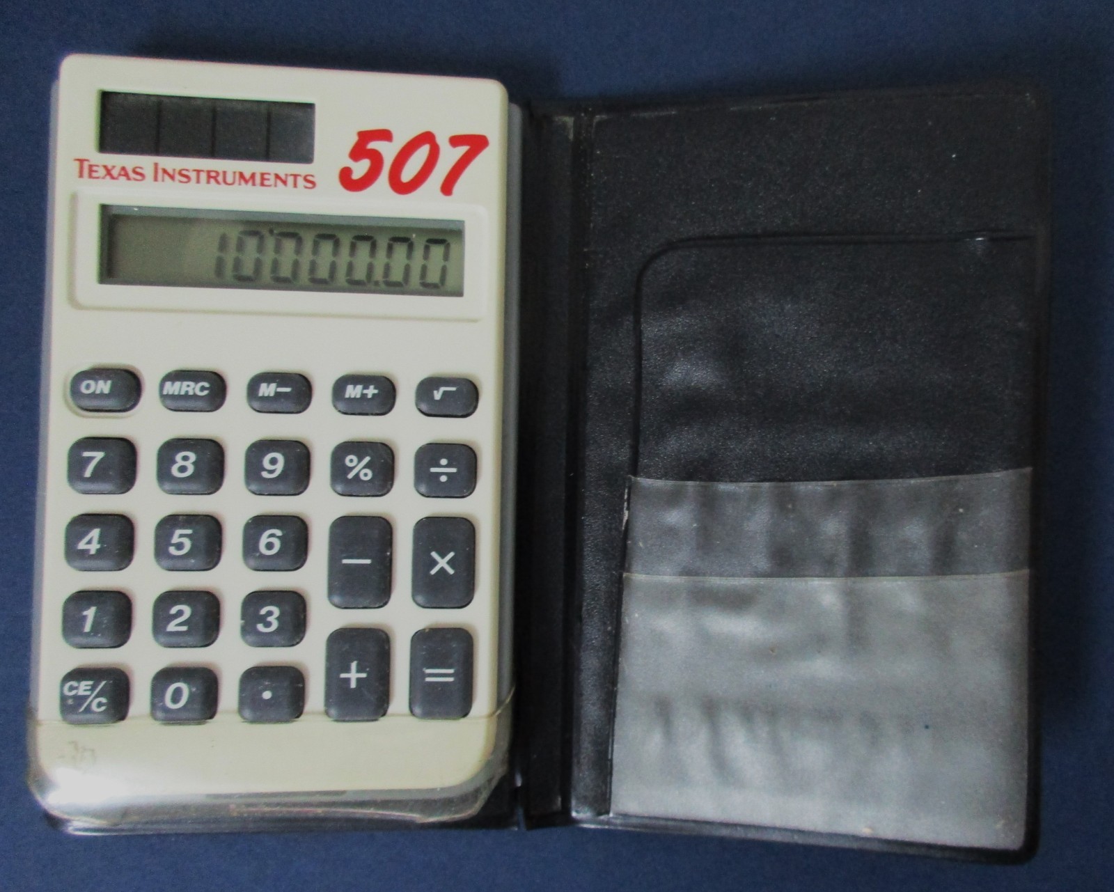 Grandpas Desk Drawer-Multi-Tool-Texas Instr. Solar Calculator-Stanley Box Cutter
