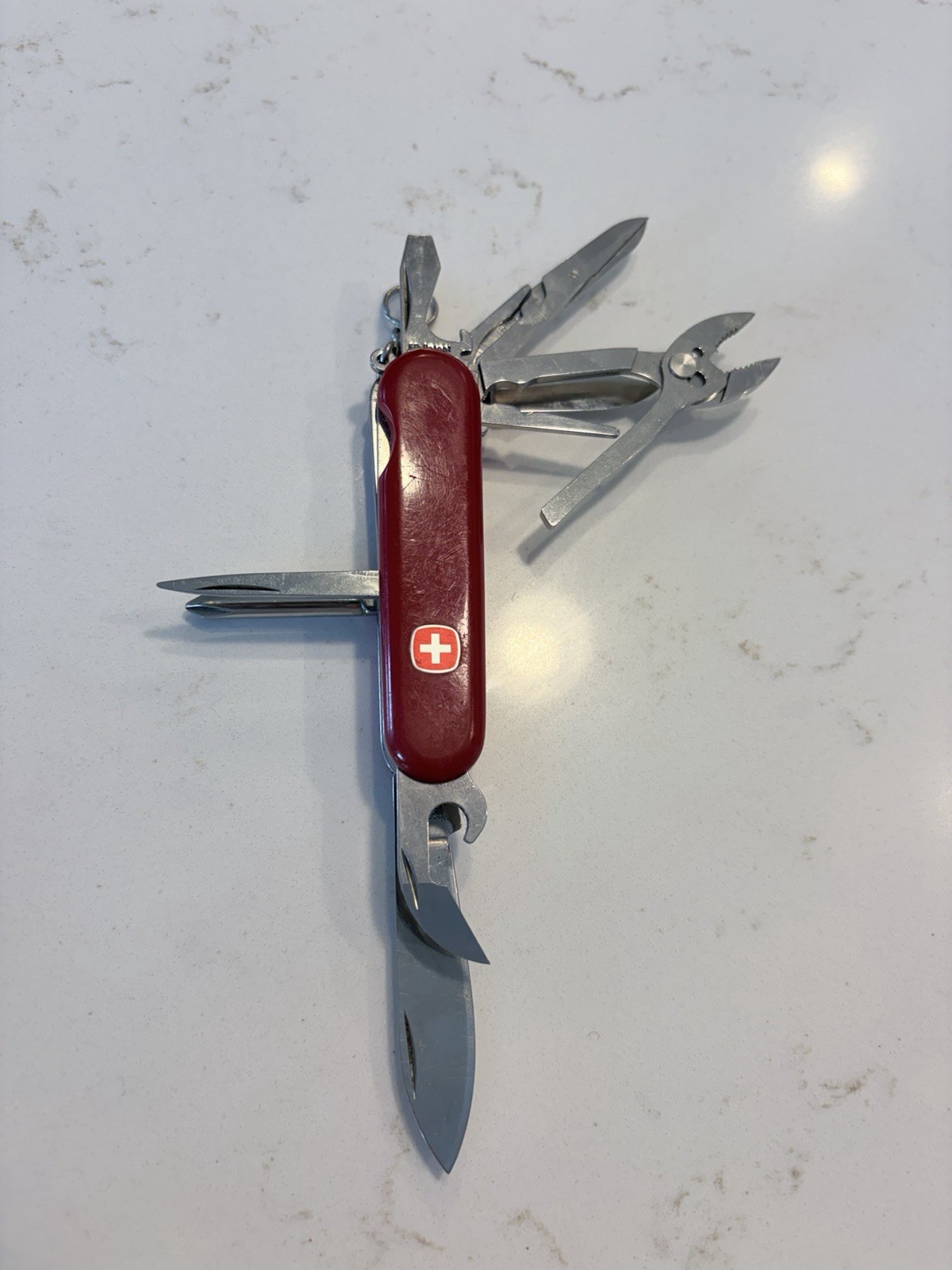 Vintage Victorinox Swiss Army Multi-Tool w/ Scissors, Red