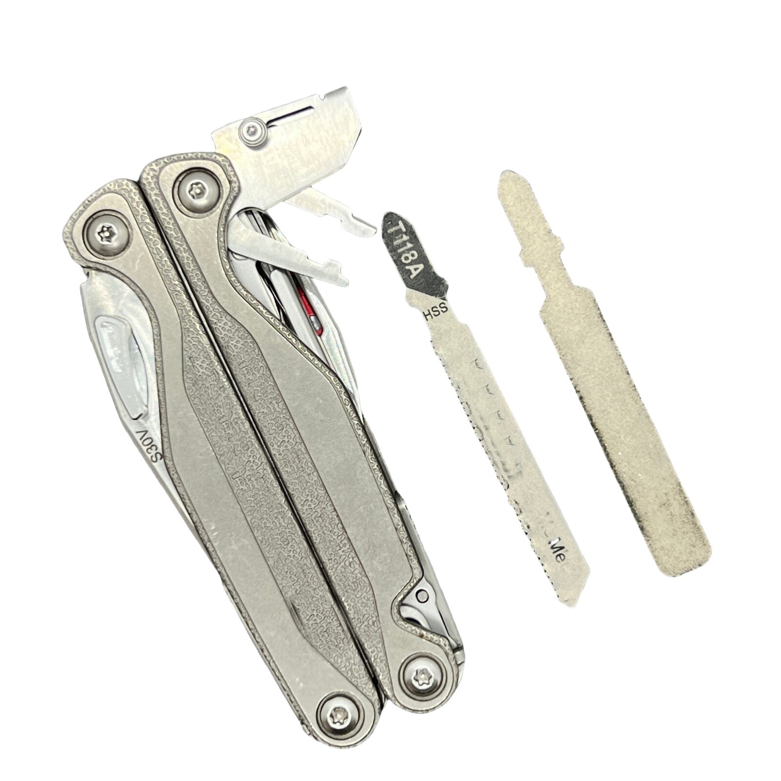 Stainless steel Saw T-Shank Holder with Thumb Grip for Leatherman TTI Wave