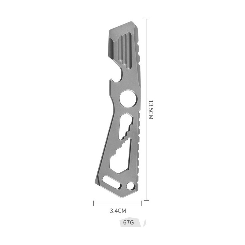 EDC Titanium Stainless Steel Multitool Card Crowbar Opener Outdoor Pry Bar Tool