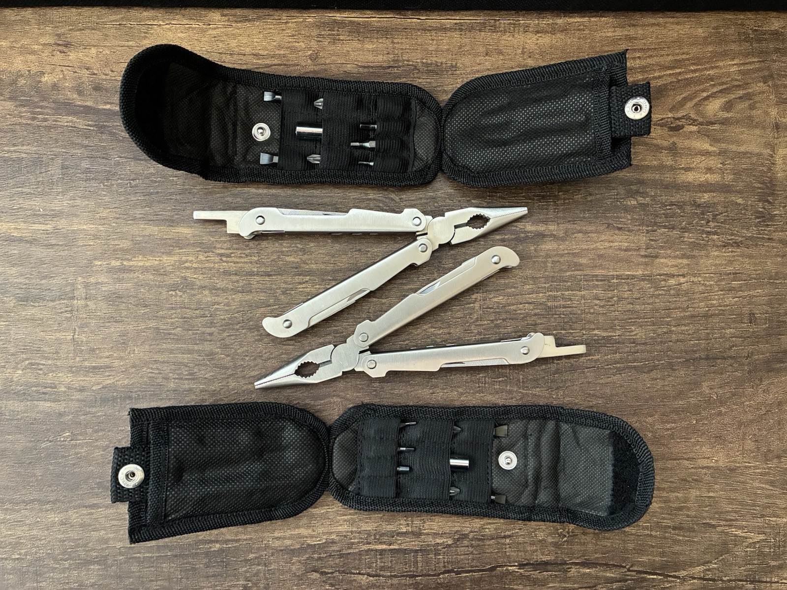 Unbranded Multi -Tool Stainless With Sheath Lot Of 2