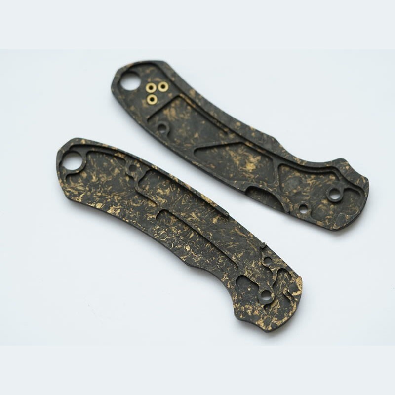1 Pair Copper Forged Carbon Fiber Handle Scales for Spyderco C223
