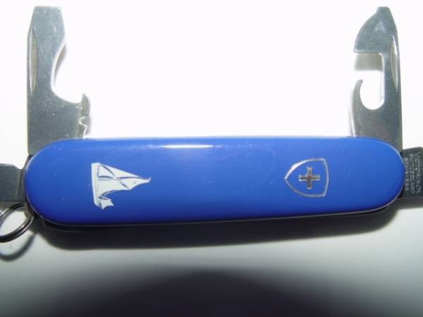 Old Victorinox Swiss Knife Multi Tool Lake Geneva Yacht Blue