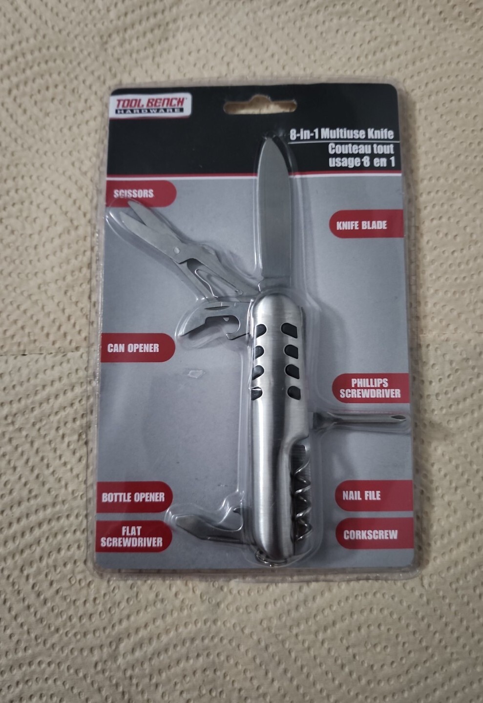 8-in-1 Multiuse Knife Tool Bench Hardware