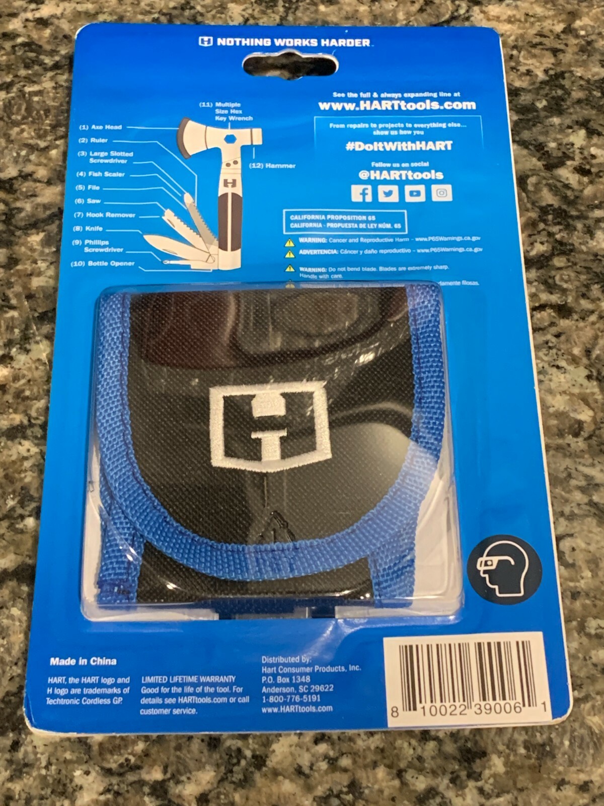 New Hart 12-in-1 Hatchet Multi-Tool with Storage Pouch