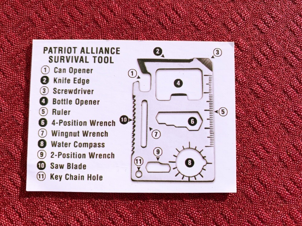 BRAND NEW Patriot Alliance Survival Tool 10 Function Stainless Steel