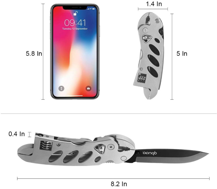 Cuchillo Herramienta Multiuso Navaja Pinza Destornillador Alicate De Bolsillo US