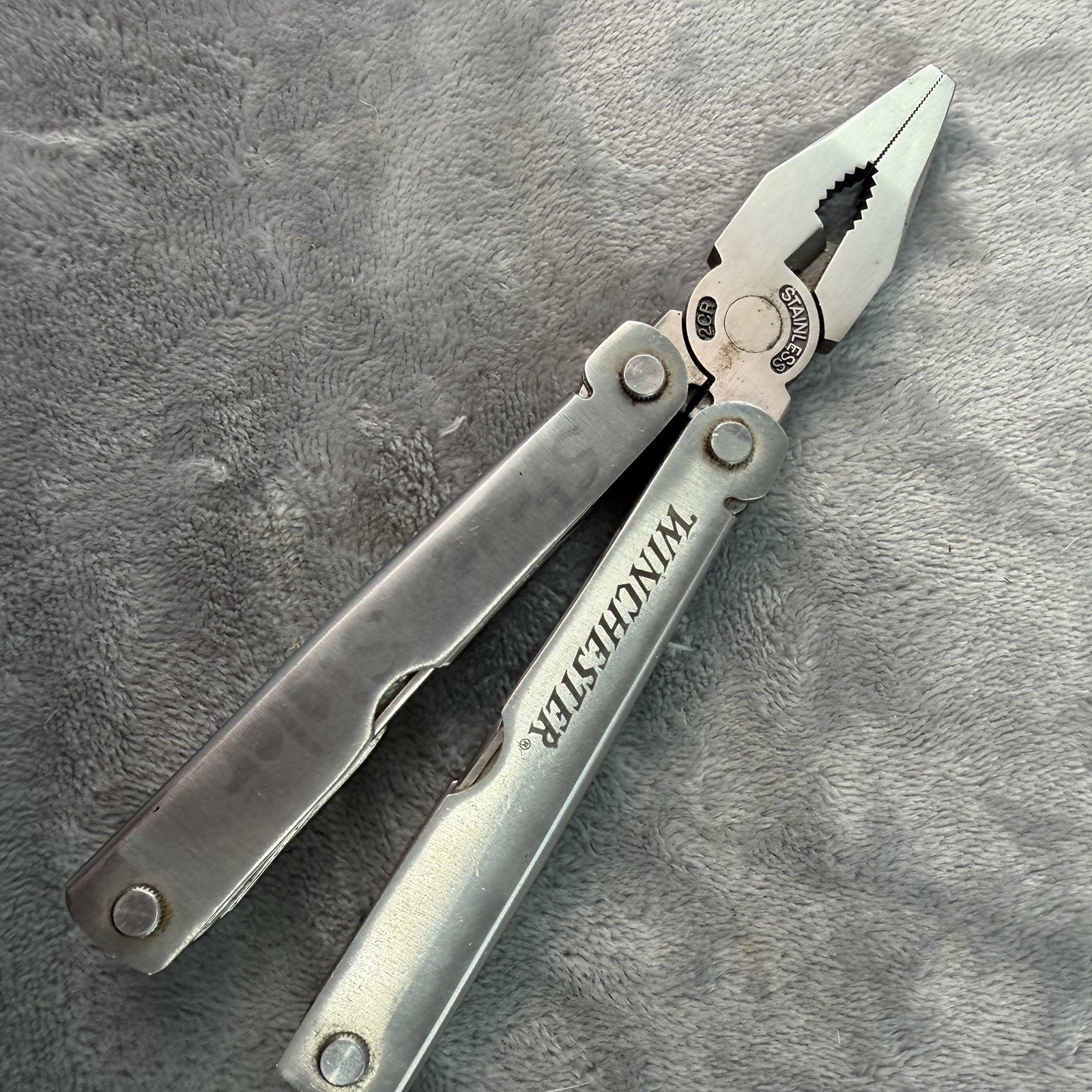 Vtg Winchester Muli Tool Pocket Pliers Stainless Steel 10 Tools in 1 B308