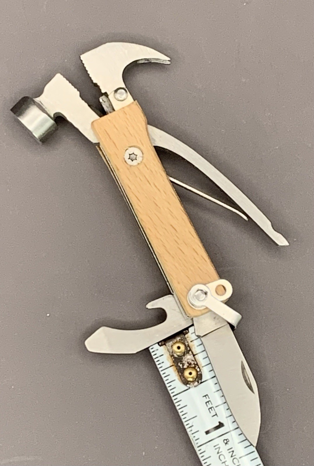 Mini Hammer Multi Tool 3”. Plier, Wire Cutter,Knife, Bottle Opener, Screw Driver