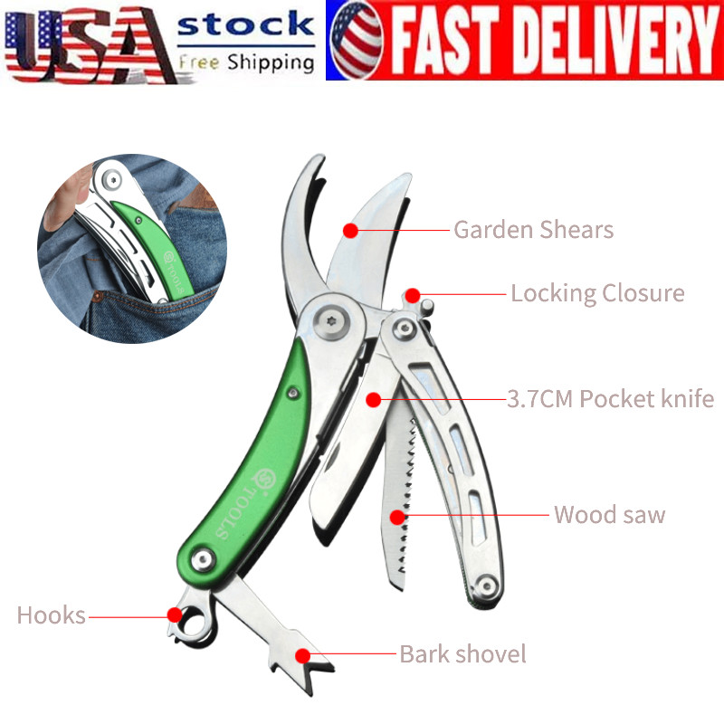 Pliers Multi Tool Outdoor Garden Scissors Stainless Steel Camping Folding knife