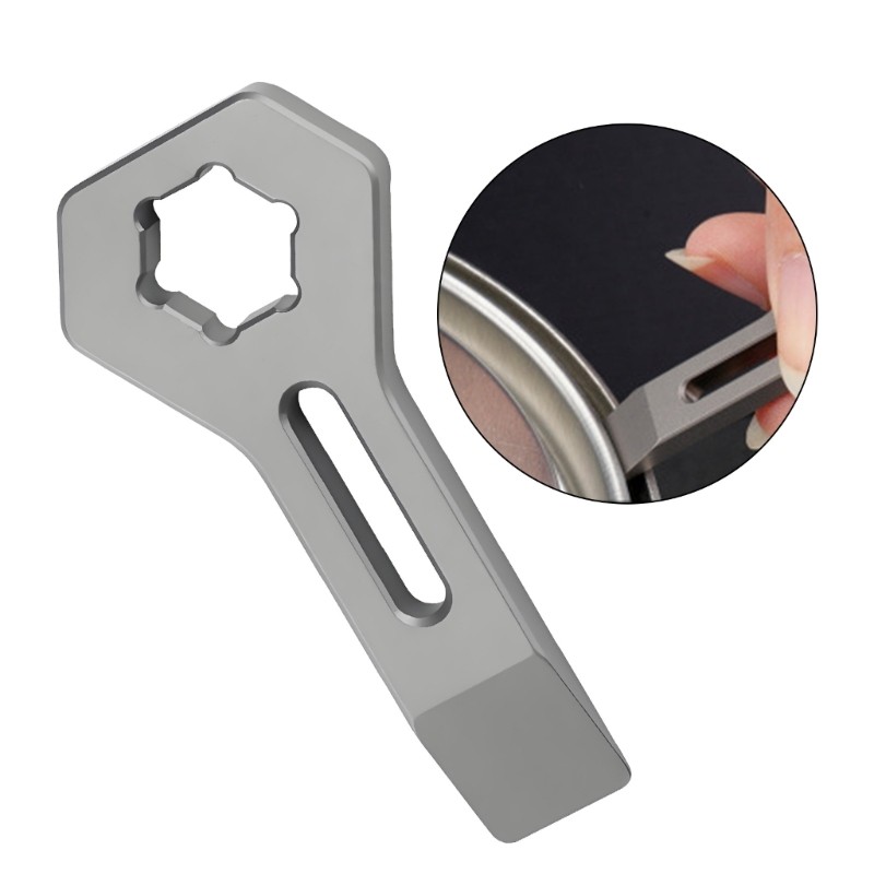 Robust Metal Pocket Sized Survival Tool Includes Pry Bar Hexagonal Wrench