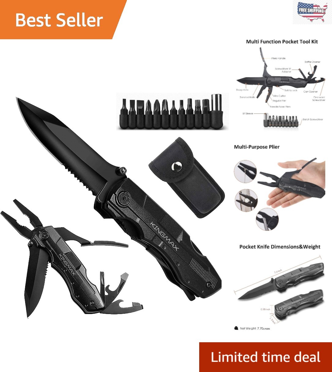 Ergonomic Folding Multitool Knife – Perfect for Camping, Daily Use & Emergencies