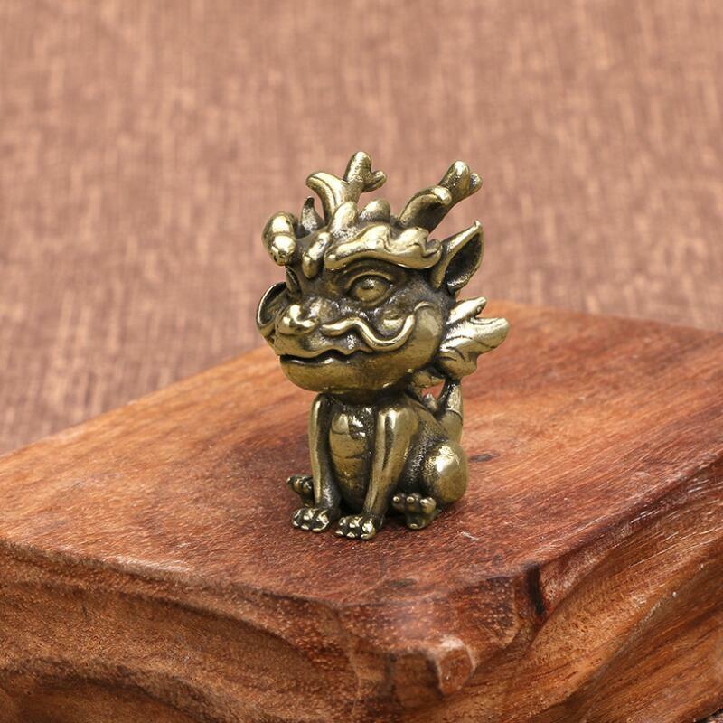 Small Brass Pixiu Statue Brass Pixiu Figurines 34*25 mm House Office Decor