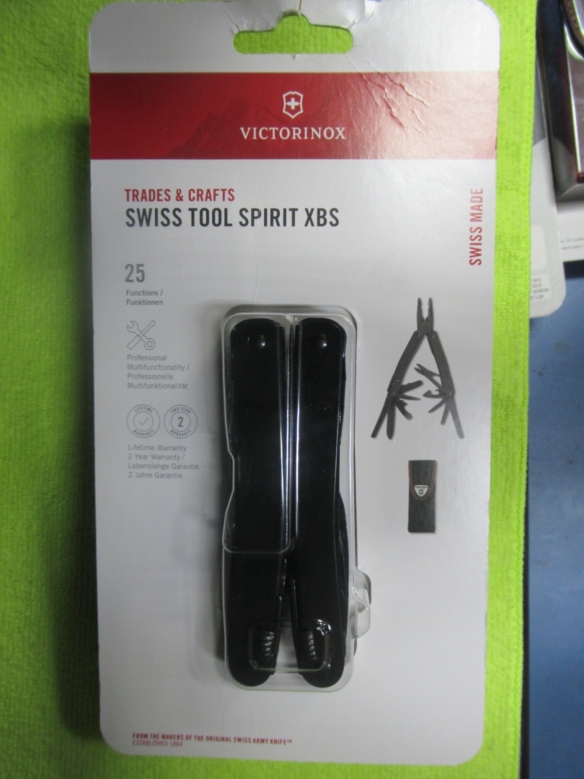 Victorinox Swiss Army Knife Black Swisstool Spirit XBS W-Pouch 3.0224.3CNUS2 NIB