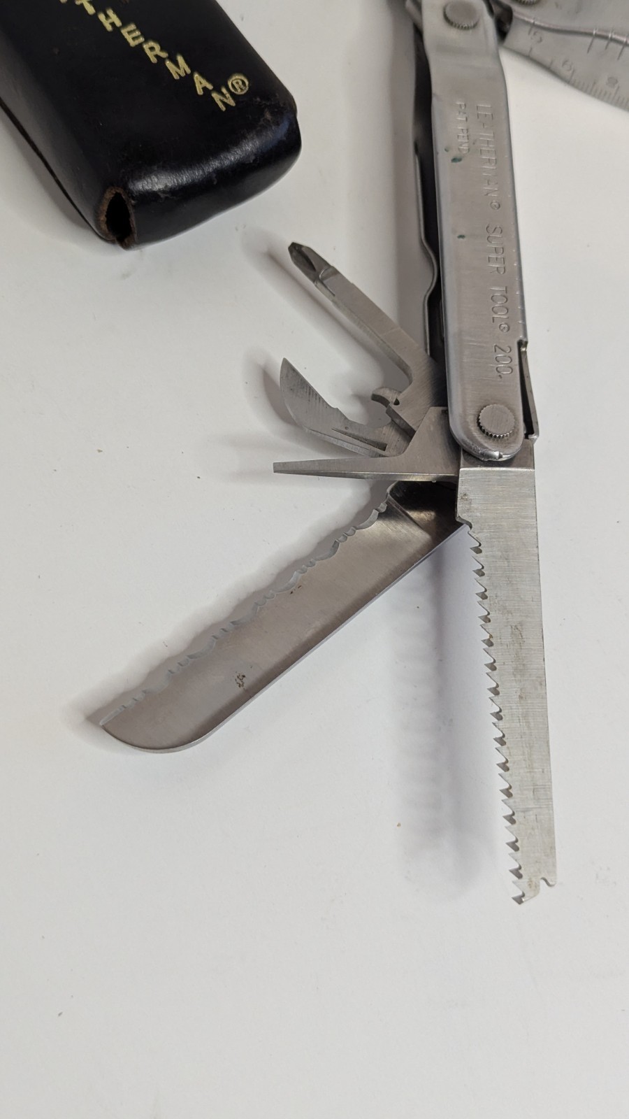 Leatherman Retired SUPER TOOL 200 Multi-Tool Stainless Date Stamp ~ 04/2003~EUC!