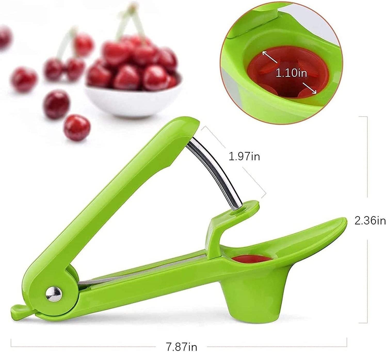 Cherry Pitter Tool, Larger Cross-Pitting Head, Cherry Core Remover with Safet…