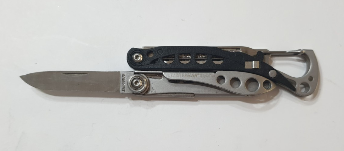 🔥🔥🔥 Leatherman Style CS Black Keychain Multitool Carabiner Rare Retired