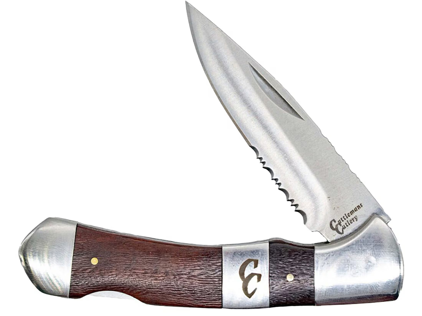 American Buffalo Knife & Tool Stockyard Lock Back Red Sap Wood Pocket Knife 3.5″