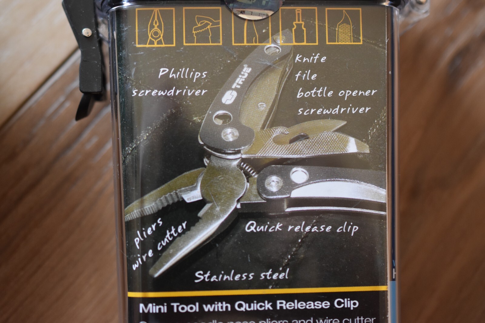 True Utility Clip Tool Compact Mini Multi Tool In Water Proof Hard Case New