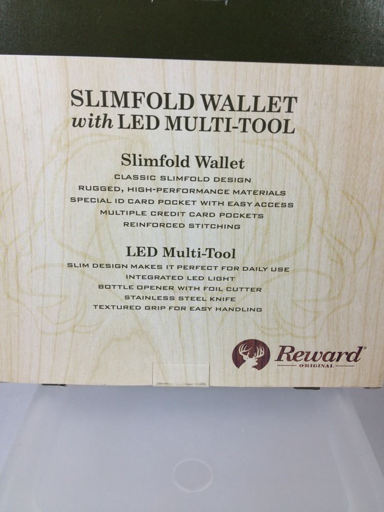Men’s Reward Slimfold Wallet With Led Multi-Tool