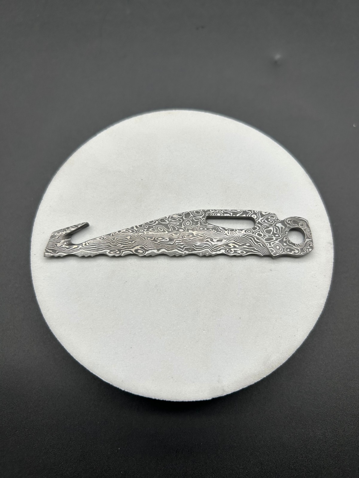 VG10 Damascus Saw Blade FOR LEATHERMAN TTI/WAVE/SIGNAL & Quick-open Button Combo
