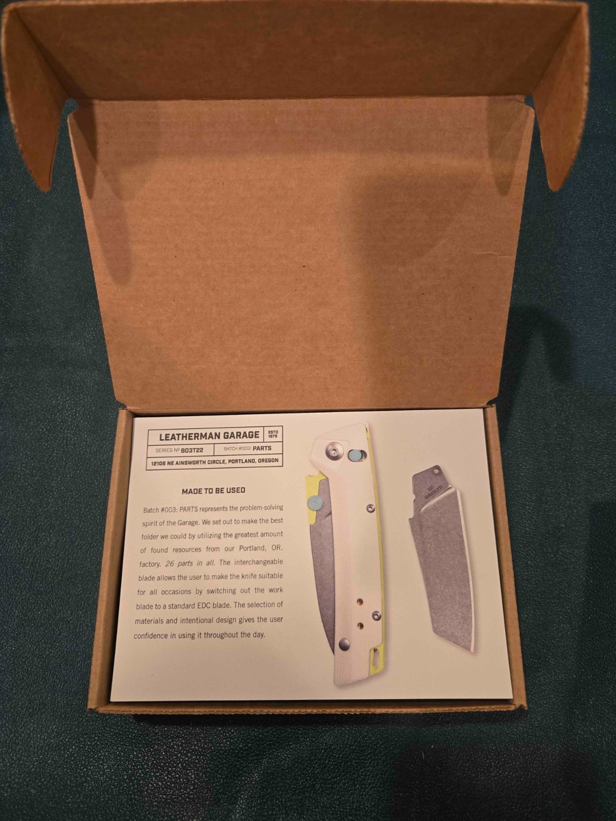 Leatherman Garage – Batch 003 – “Parts” Limited, New In Box