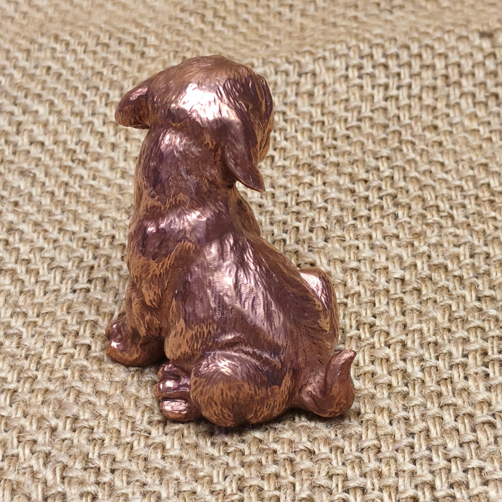 Purple copper sculpture Labrador ornament Artistic animal canine dog