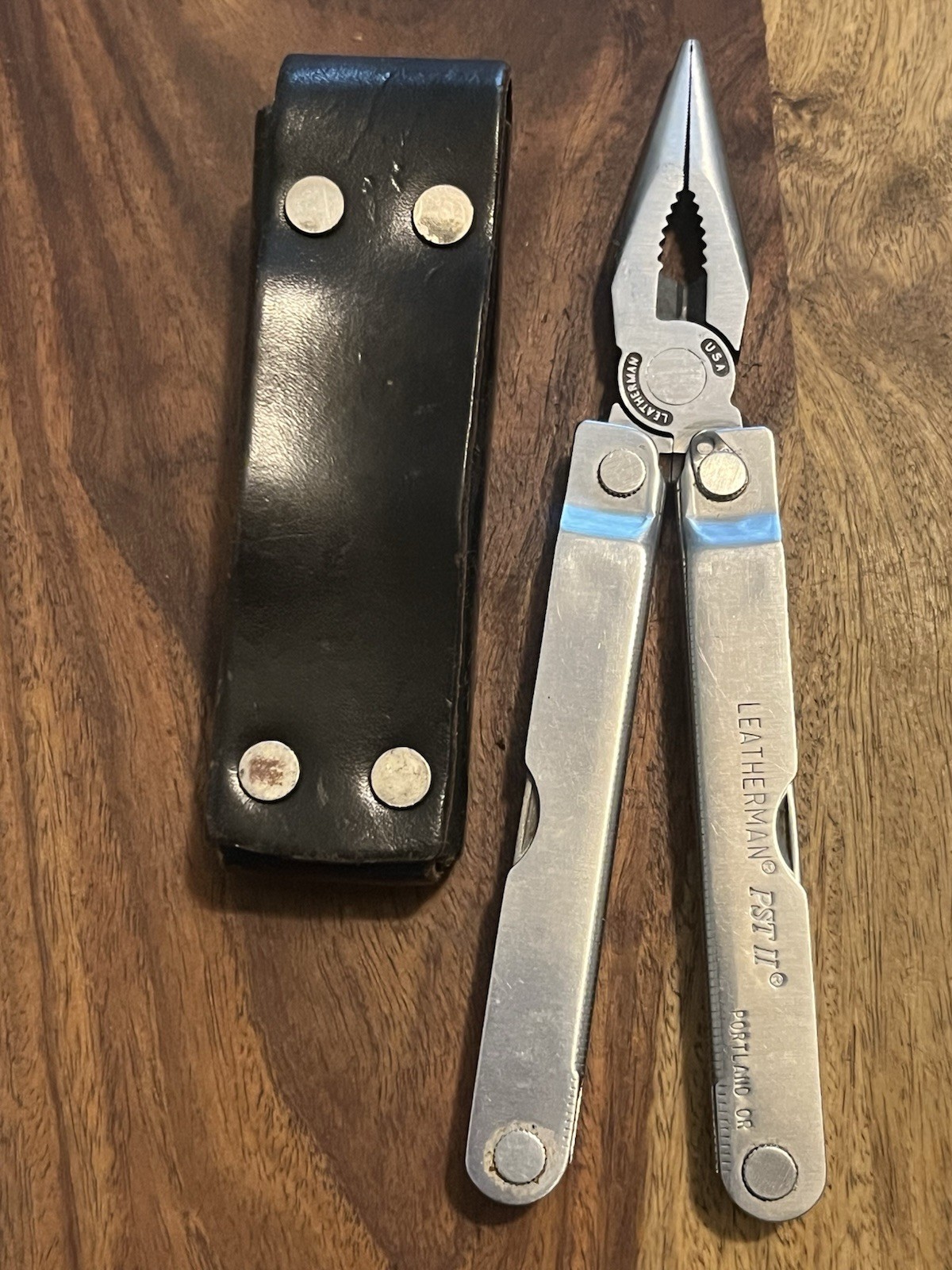 Vintage 1999 Leatherman PST II Multi Tool w/Beautiful Sheath SUPER NICE! ~TASKCo