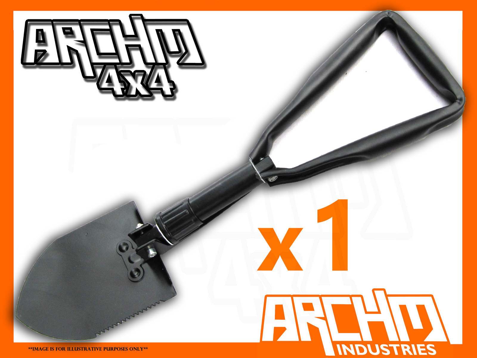 ARCHM4X4 FOLDABLE-FOLDING SHOVEL CAMPING HIKING 4X4 OUTDOOR GARDEN SPADE NEW