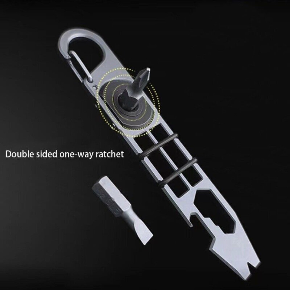 Titanium Alloy EDC Multi-function Crowbar Bottle Opener Wrench Screwdriver Tools