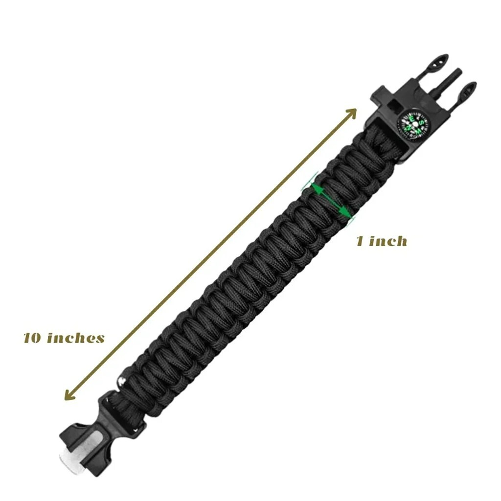 5-in-1 Outdoor Paracord Survival Bracelet, Multitool, Gift