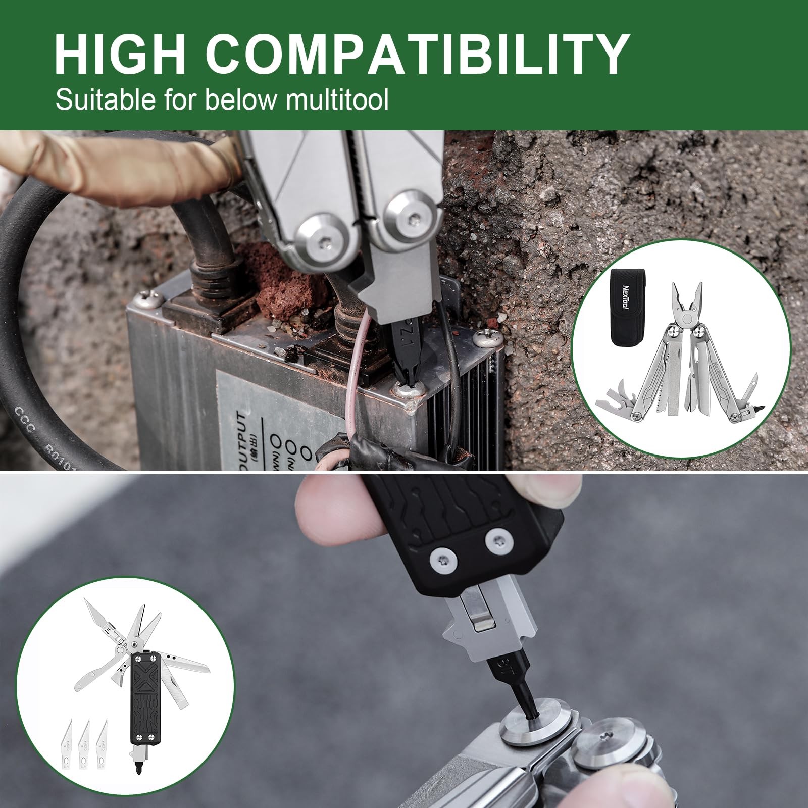 , Bit Kit, 10 Double-Ended Screwdriver Bit Set for Multi-Tools, Pocket Tool E…
