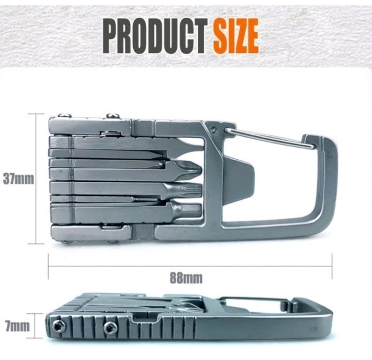 Generic 13 in 1 Keychain Multitool Screwdriver Bit Folding Multi Tool Bottle Ope