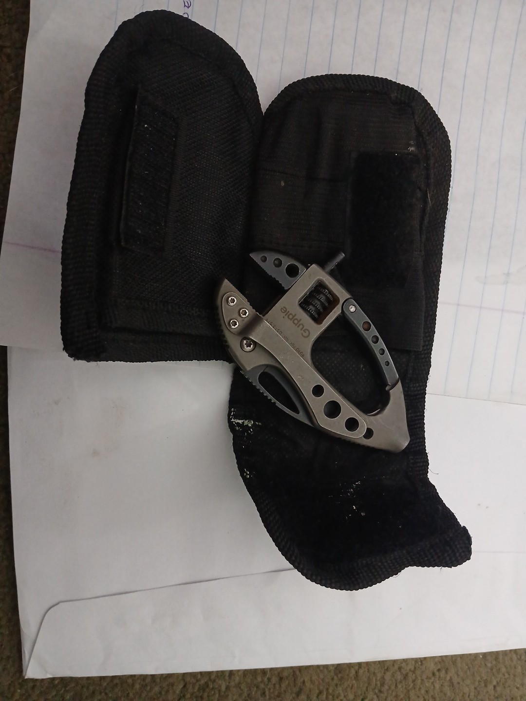 CRKT Knife/Multi-Tool Guppie Gray/Black 8 Tools & LED light & Belt Clip & sheath