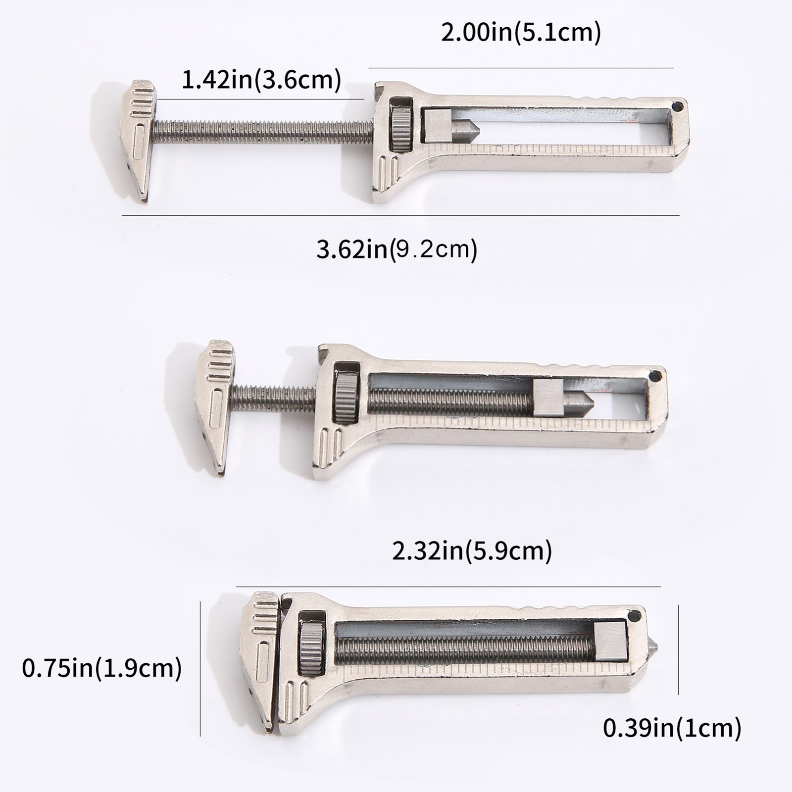 Mini Multitool Wrench Compact Metal Pocket Adjustable Wrench Multitool