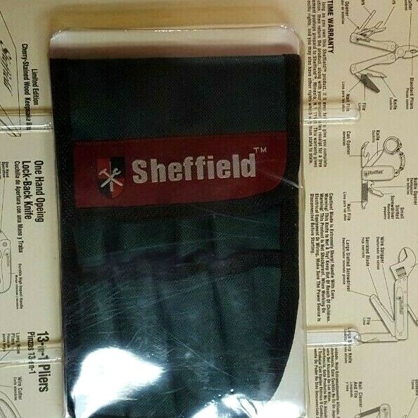 Sheffield 8 Pc Tool Kit :multi Function, pocket knives flashlight pouch 721l5