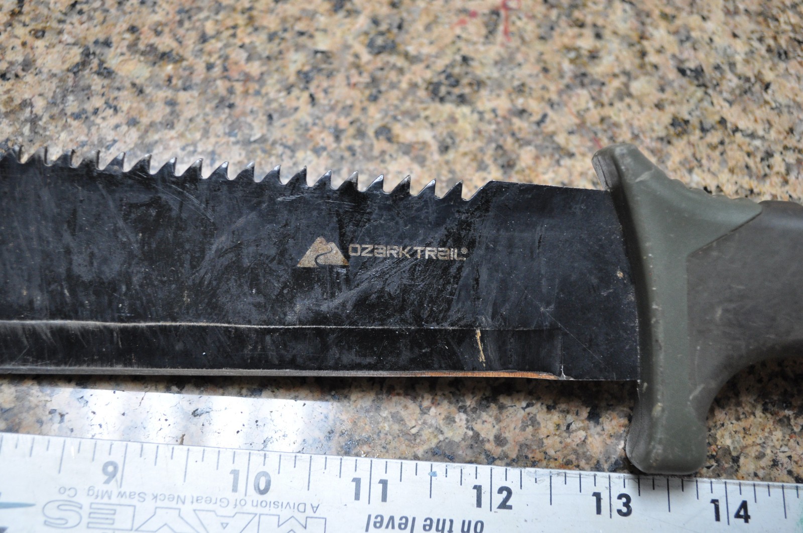 Ozark Trail 10” Machete With Saw Teeth NO SHEATH, Used, see pictures for info