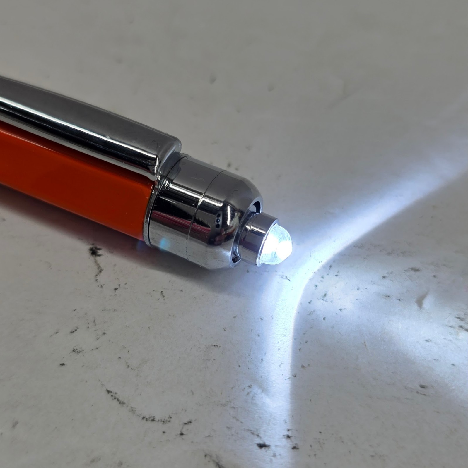VIBELITE 11 in 1 Multitool ORANGE Pen Set with LED, Stylus, Level, Screwdriver