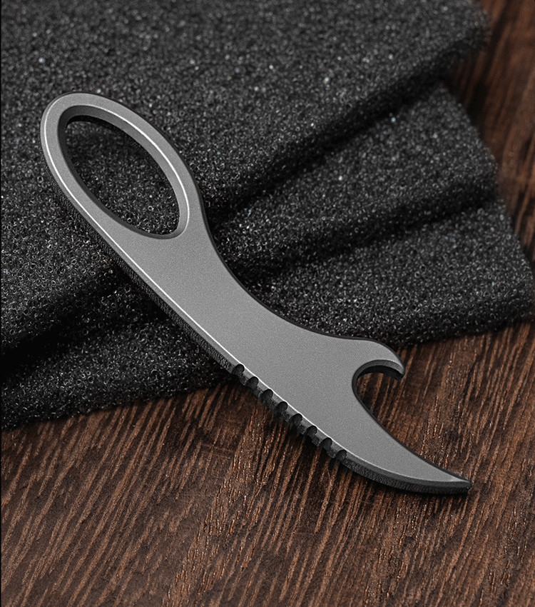 Titanium Alloy Multi Tools Crowbar Bottle Opener Portable Outdoor EDC Keychain