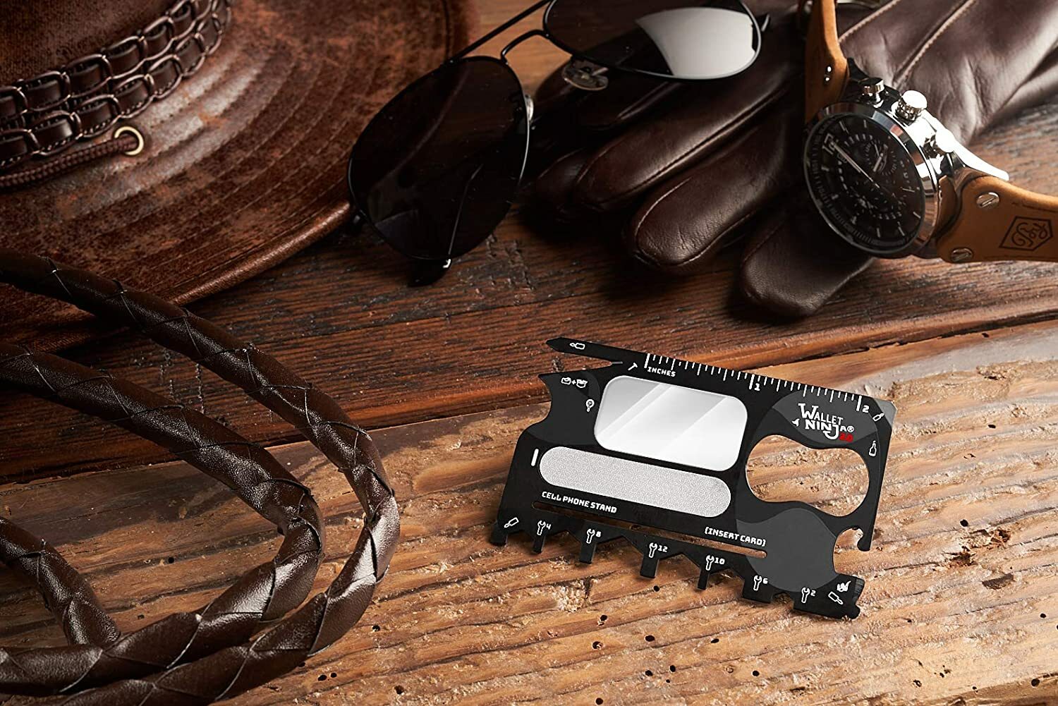 Wallet Ninja 2.0 in Black (20 tools in 1)