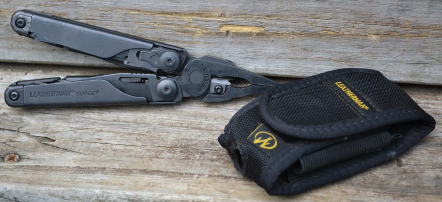 Leatherman Surge Black Oxide Stainless Multi-Tool Knife & Scissors With Sheath