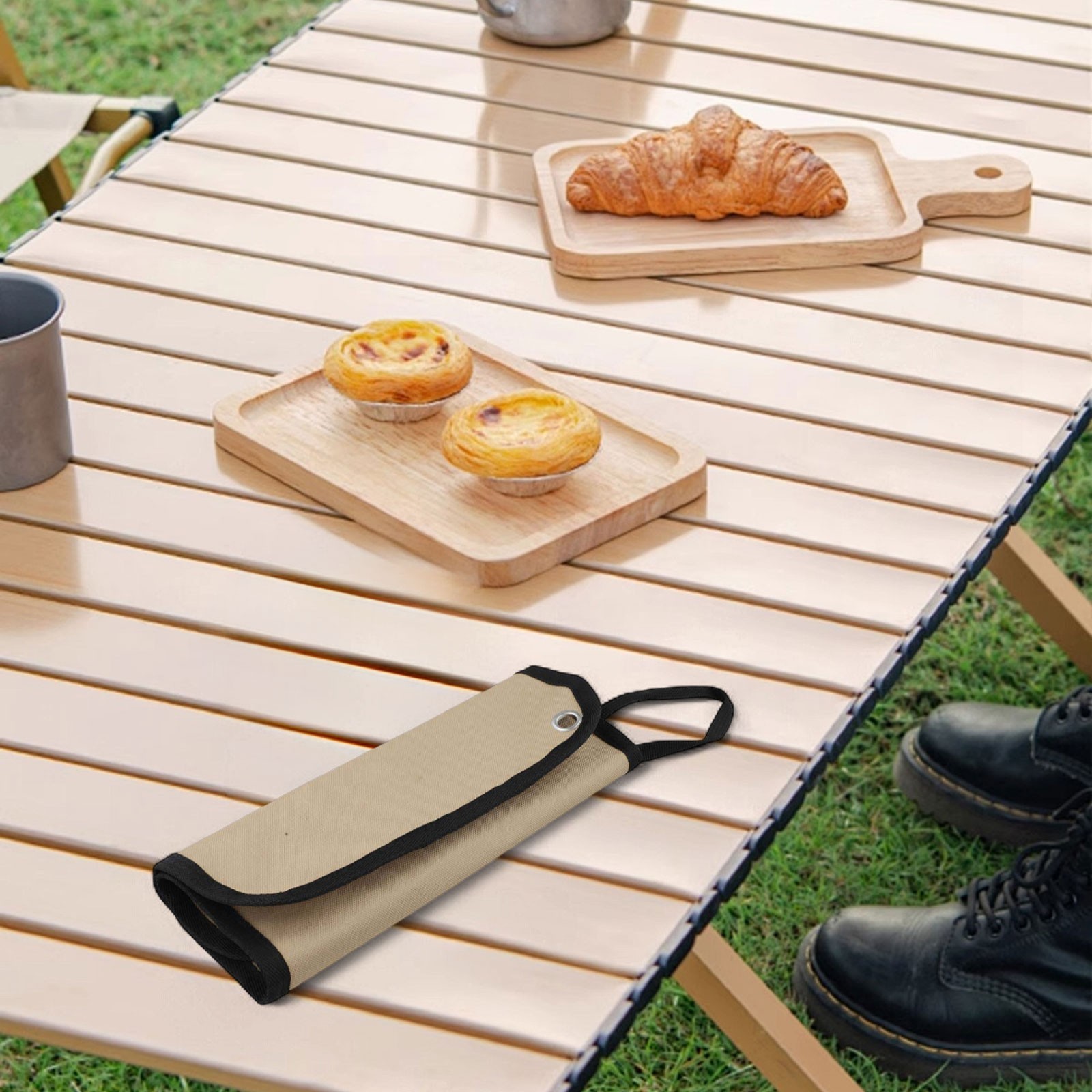Able to Store Multiple Utensils Camping Cutlery Set with Roll Up Design
