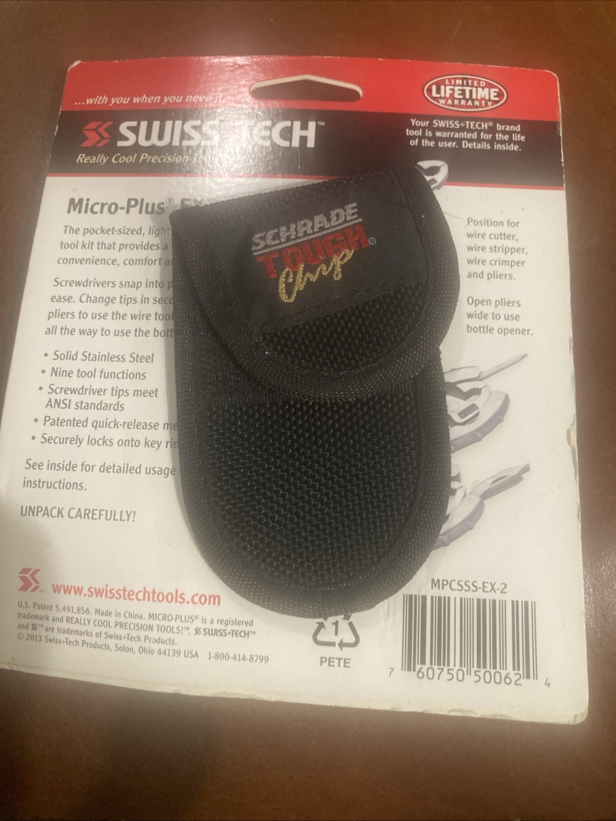 Swiss+Tech 9-In-1 Micro-Plus EX Stainless Steel Multi-Tool With Sheath