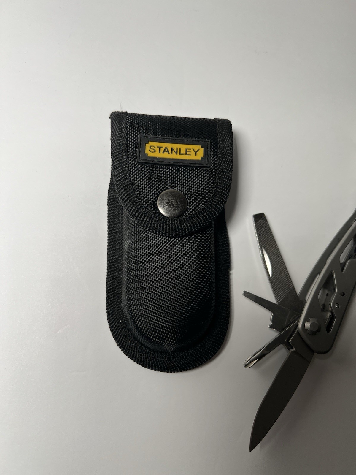 Stanley Stainless Multi-Tool Folding Pliers Knife Saw Screwdriver w/ Sheath
