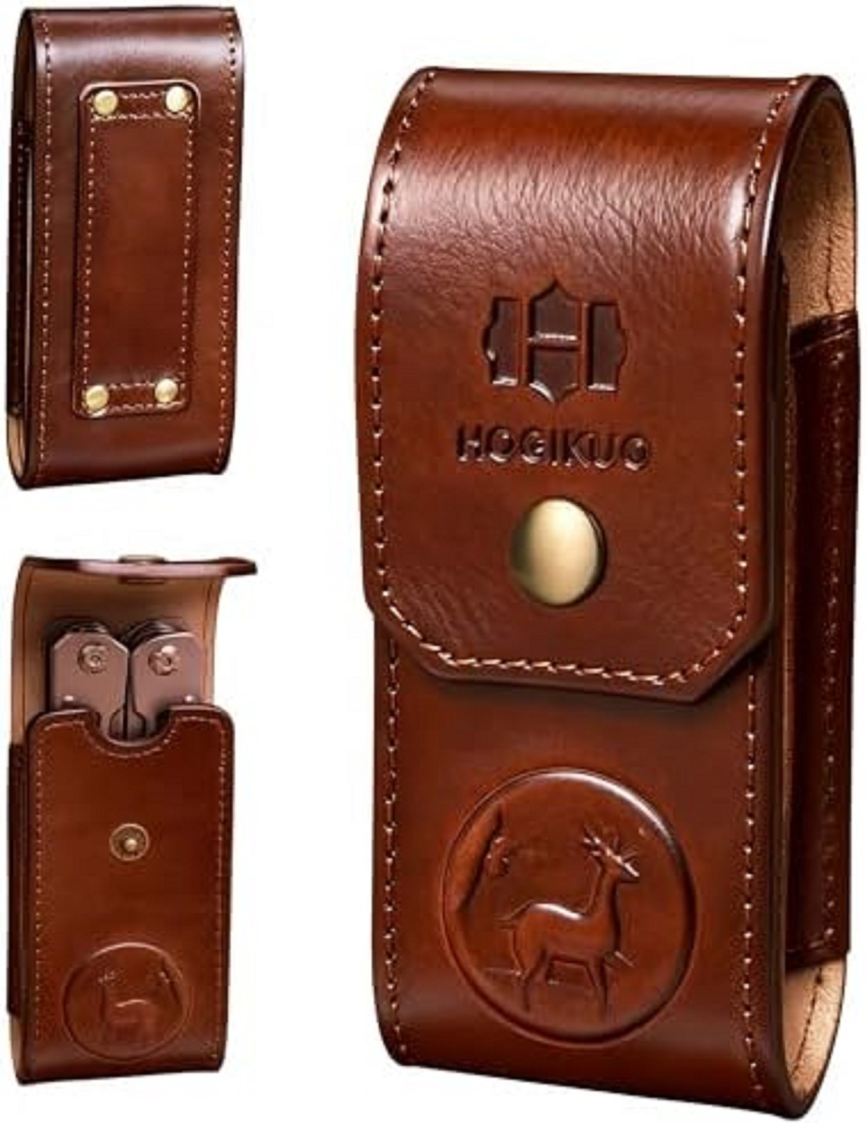 Leather Multitool Sheath，Multi Tool Holster for Leatherman, Gerber, SOG and Simi